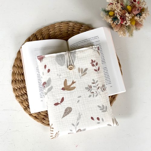 Pochette à livre gaze de coton