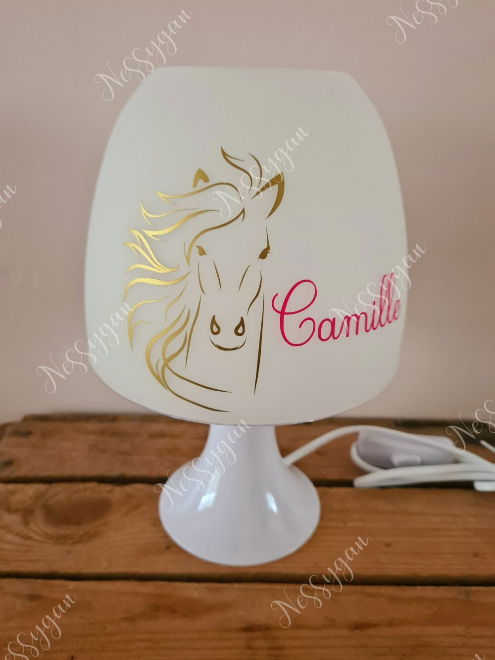 Lampe personnalisée pour enfant avec prénom thème cheval - cadeau de  naissance, noël, anniversaire - Un grand marché