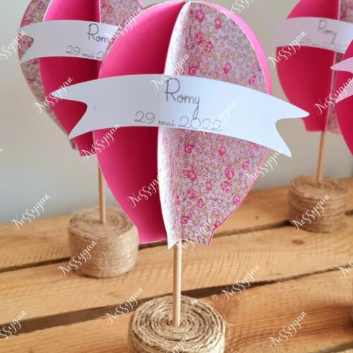 Boîte à dragées thème montgolfière pour baptême, communion, baby shower - contenant dragées me contacter pour la quantité souhaitée