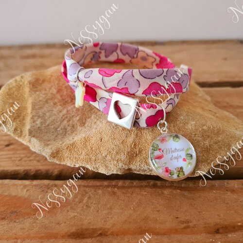 Bracelet liberty rose personnalisé pour une maîtresse