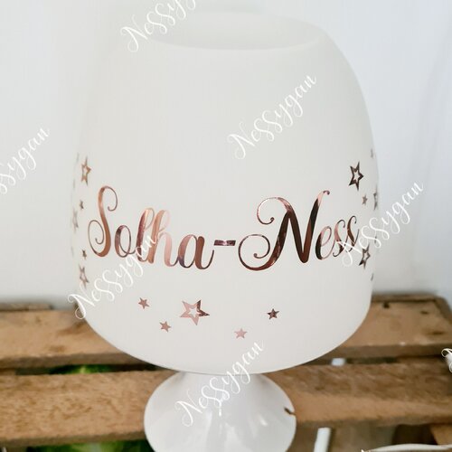 Lampe personnalisée pour enfant avec prénom thème étoilé rose gold- cadeau de naissance, noël, anniversaire