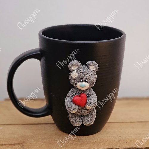 Mug en grès noël ourson - cadeau de noël