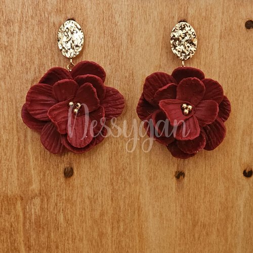 Boucles d'oreilles fleurs chics pour femme - bijou cadeau st valentin, anniversaire , mariage