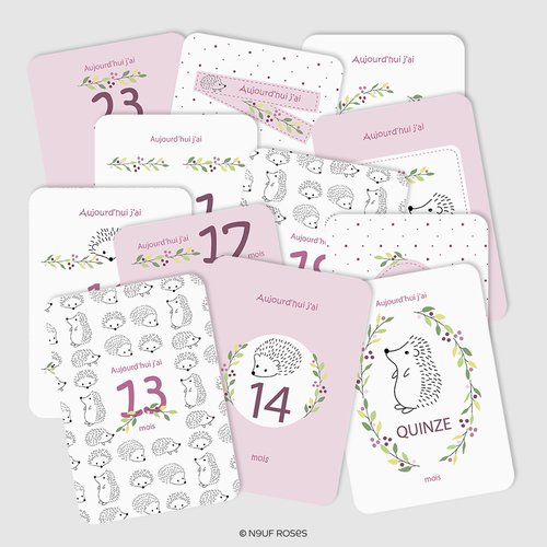 Cartes Etapes Bebe Deuxieme Annee Herisson Un Grand Marche