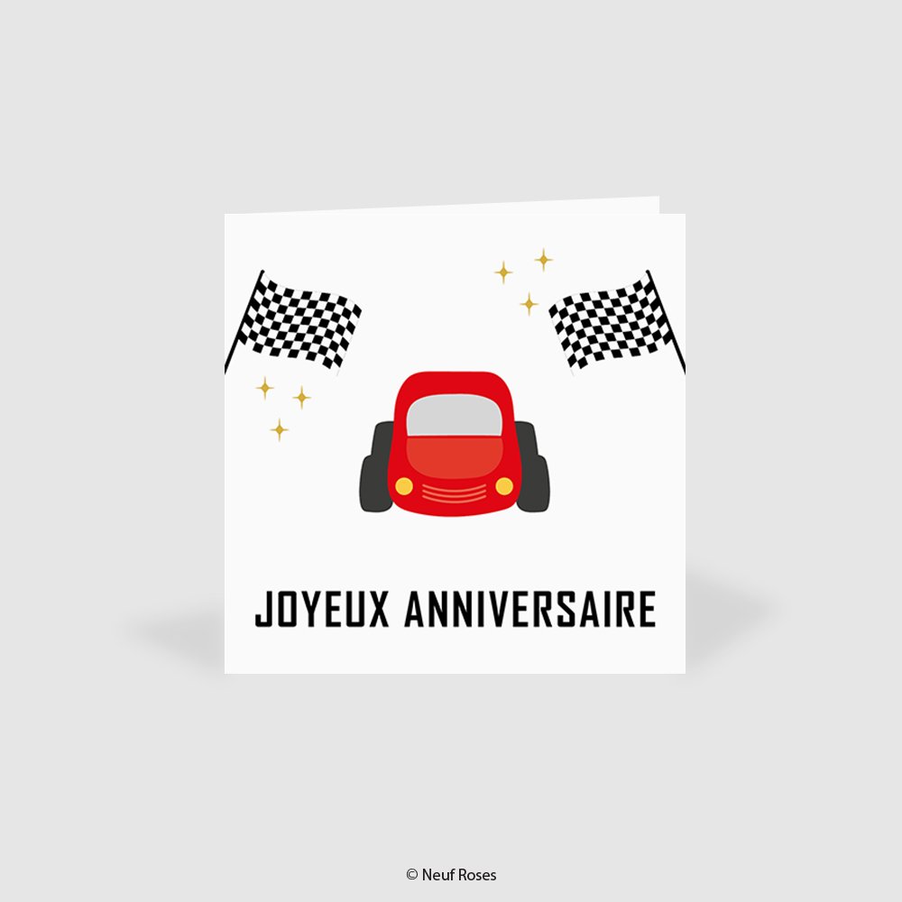 Carte Pochette Cadeau Anniversaire Voiture Un Grand Marche