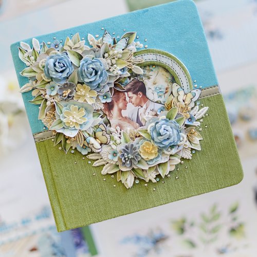 Album photo mariage scrapbooking "forget me not"