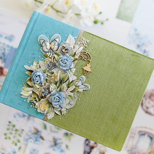 Livre d'or mariage scrapbooking "forget me not"
