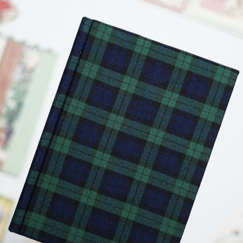 Cahier carnet a5 dots "ecossais vert"