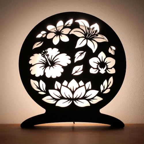 Lampe florale zen