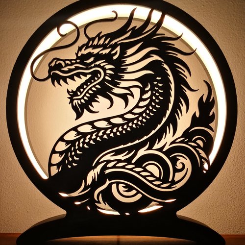 Lampe dragon asiatique