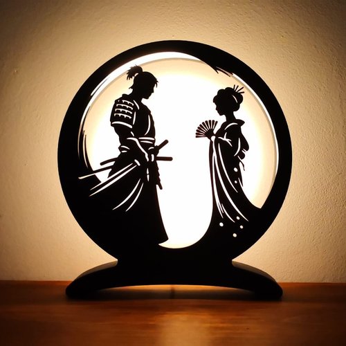 Lampe samouraï & geisha