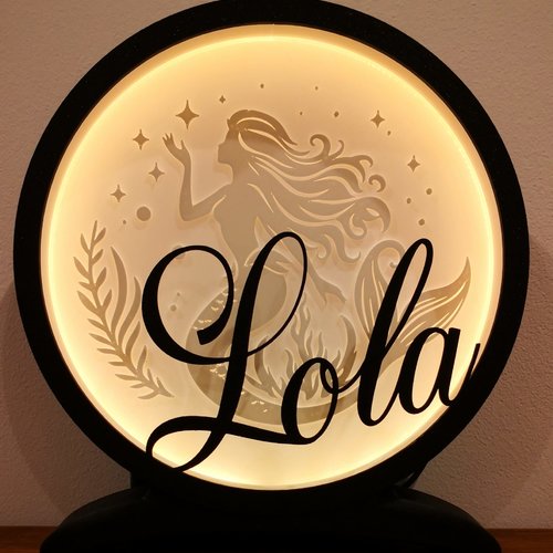 Lampe sirène prénom personnalisable