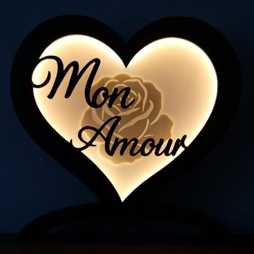 Lampe cœur "mon amour"