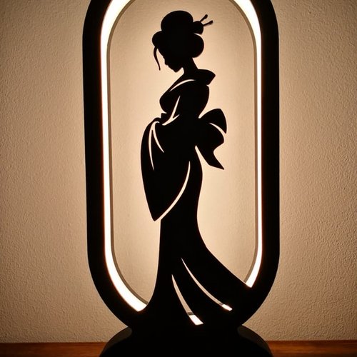 Lampe silhouette geisha