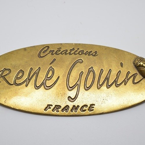 Broche Décorative En Métal Doré Avec Strass Rouge - Garanti Sans Nickel - Neuf Avec Étiquettes