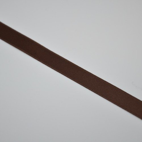 Ruban satin double face qualité extra 10mm marron chocolat