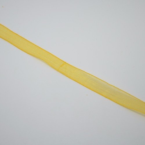 Ruban organza mousseline qualité extra 10mm jaune