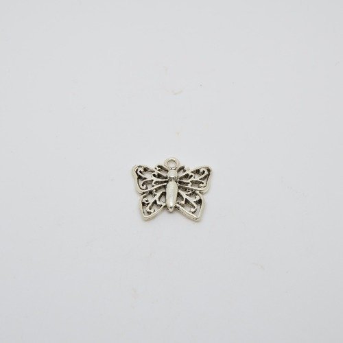 Pendentif papillon filigrane rené gouin argenté 