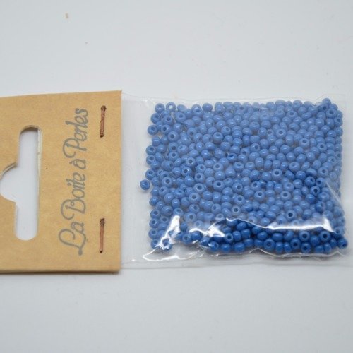 Perles de rocaille bleu lavande opaque 9/° 