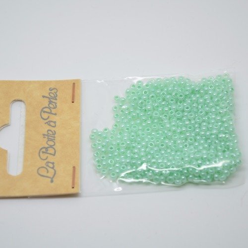 Perles de rocaille vert ceylon nil  9/° - sachet de 15gr 