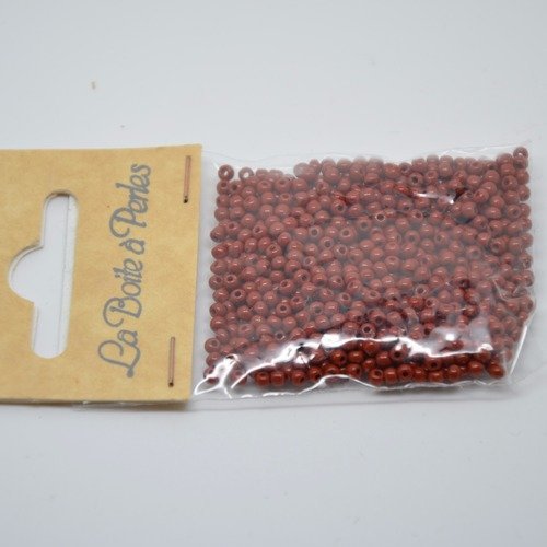 Perles de rocaille chocolat opaque 9/° - sachet de 15gr 