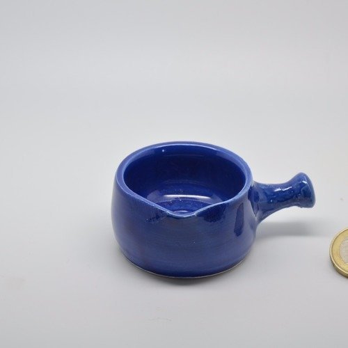 Taraillette de provence, poterie miniature poëlon bleu