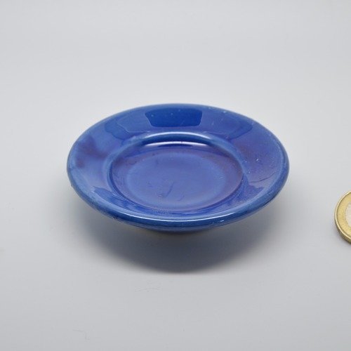 Taraillette de provence, poterie miniature assiette bleu
