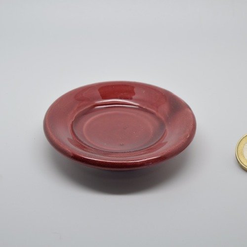 Taraillette de provence, poterie miniature assiette rouge