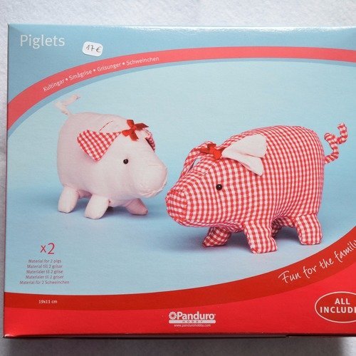 Coffret cadeau loisirs créatifs couture "petits cochons" 