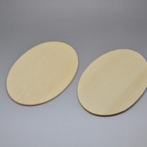 Étiquettes déco en bois brut à décorer ovales