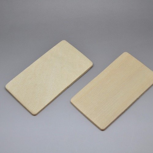 Étiquettes déco en bois brut à décorer rectangles