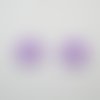 Fleurs au crochet mauve/parme/violet clair - 35mm