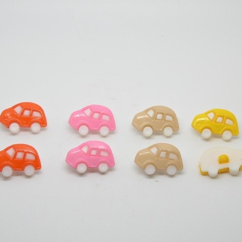 8 boutons voiture pour enfants/garçons - multicolore - 
