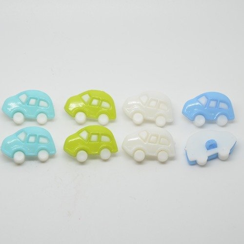 8 boutons voiture pour enfants/garçons - multicolore - 