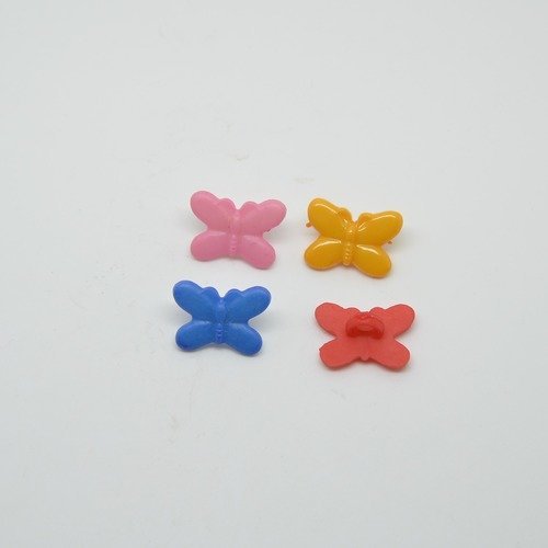 4 boutons papillon pour enfants - multicolore - 