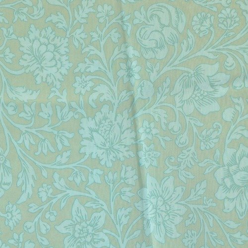 Coupon de tissu "les olivades" 70x70cm -  turquoise
