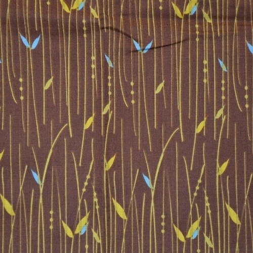 1m de tissu patchwork ou couture - largeur 100cm - vert, marron