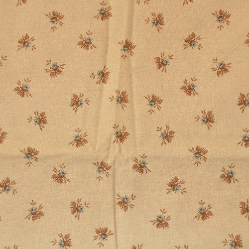110cm de tissu patchwork ou couture - laize 110cm - beige, bleu