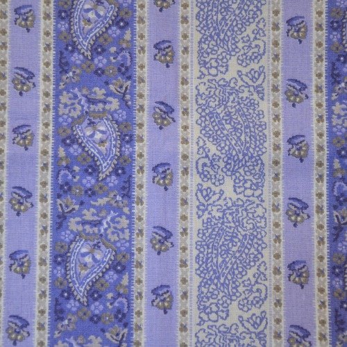 1m de tissu provençal - laize140cm - mauve/bleu lavande