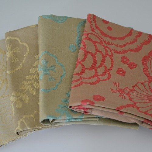 4 coupons de tissu "les olivades" 60x60cm - 4 couleurs