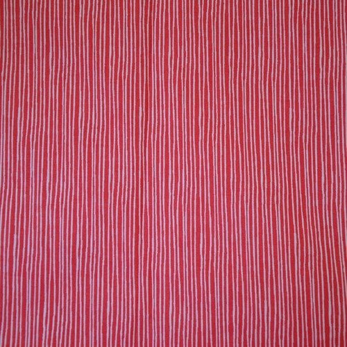 75cm de tissu patchwork ou couture - laize 140cm - rayé rouge/blanc