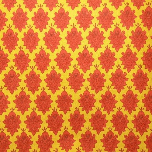 1 coupon de tissu patchwork - 70x100cm - rouge, jaune