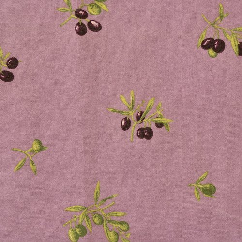 1 coupon de tissu provençal - 100x80cm - vert, violet