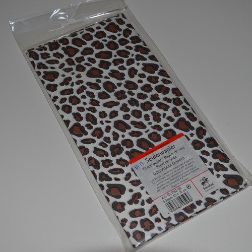 5 feuilles de papier de soie - léopard