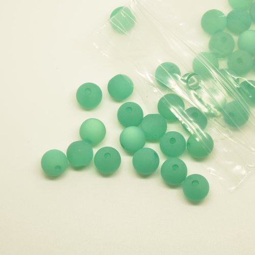 23 perles polaris - vert - 10mm