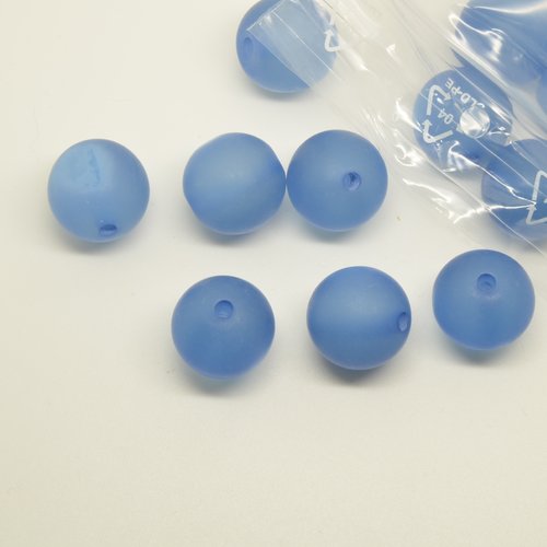 25 perles polaris - bleu foncé/outremer - 17mm