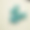 7 perles coton - turquoise - 18mm