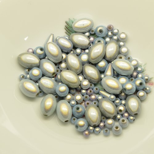 20 gr de perles magiques bleu grisé