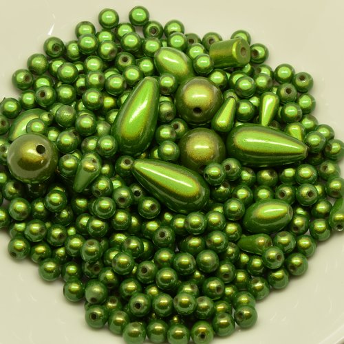 55 gr de perles magiques vert foncé