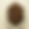 20 grosses perles rondes en bois - marron - 19mm